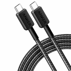 ANKER Power Line 322 USB-C -> USB-C 1.8 m A81F6 қара кабелі/қара (ANK-A81F6G11-BK) фото