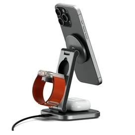 Беспроводнаое зарядное устройство Satechi 3-in-1 FoldableStand - EA (ST-Q31FM-EA) фото #2