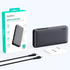 Внешний аккумулятор Aukey 130Вт 20000 мАч Grey (PB-Y43P) фото #2