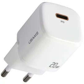 Адаптер питания USAMS USB-C 20W PD, White (CC124TC02) фото #1