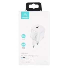 Адаптер питания USAMS USB-C 20W PD, White (CC124TC02) фото #2