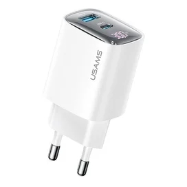 Адаптер питания USAMS USB-C 30W+USB-A PD, White (CC229TC02) фото