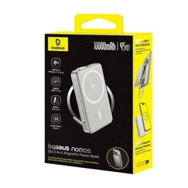 Внешний аккумулятор Baseus, Nomos Qi2 10000mAh 45W+вс.каб, Grey (BAS-P1007880084300) фото #4