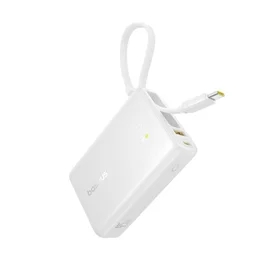 Внешний аккумулятор Baseus, PicoGo 10000mAh 45W, White (BAS-P1007680321300) фото #1