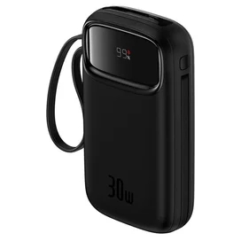 Внешний аккумулятор Baseus, QPow2 DGT 20000mAh+2 вс.каб 30W, Black (BAS-P1005500911300) фото #1
