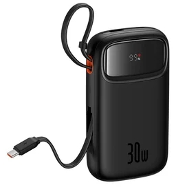 Внешний аккумулятор Baseus, QPow2 DGT 20000mAh+2 вс.каб 30W, Black (BAS-P1005500911300) фото #2