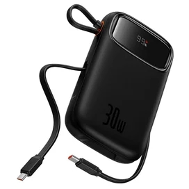 Внешний аккумулятор Baseus, QPow2 DGT 10000mAh+2 вс.каб 30W, Black (BAS-P1005500811300) фото #3