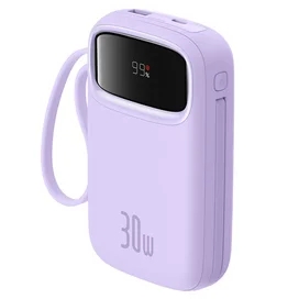 Внешний аккумулятор Baseus, QPow2 DGT 10000mAh+2 вс.каб 30W, Violet (BAS-P1005500851300) фото #1