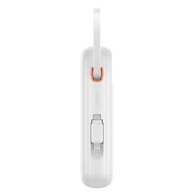 Сыртқы аккумулятор Baseus, QPow2 DGT 10000mAh+2 құбырлы кабель 30W, Ақ (BAS-P1005500821300) фото #4