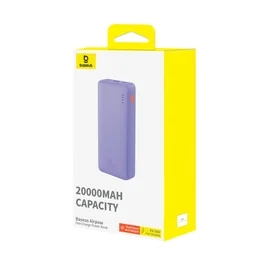 Внешний аккумулятор Baseus, Airpow 20000mAh 20W + каб, Violet (BAS-P1002280451300) фото #3