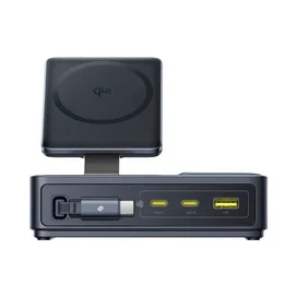Адаптер питания Baseus, NOMOS USB-3C+A+Qi2 б/п 140W, Black (BAS-P1017090212300) фото #1