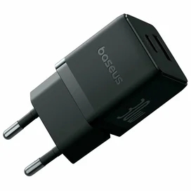 Қуат адаптері Baseus, Palm USB-C+A 30W кабелімен, Қара (BAS-P1011160A11301) фото