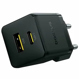 Қуат адаптері Baseus, Palm USB-C+A 30W кабелімен, Қара (BAS-P1011160A11301) фото #4