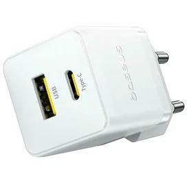 Адаптер питания Baseus, Palm USB-C+A 30W с каб, White (BAS-P1011160A21301) фото #4