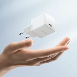 Адаптер питания Baseus, Palm USB-C 30W с каб, White (BAS-P1011160521301) фото #1