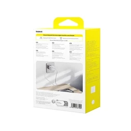 Адаптер питания Baseus, Palm USB-C 30W с каб, White (BAS-P1011160521301) фото #4