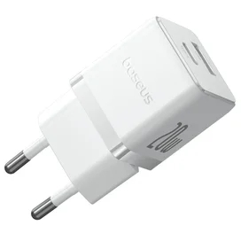 Қуат адаптері Baseus, Palm USB-C+A 20W кабелімен, Ақ (BAS-P1011160821301) фото