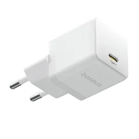 Адаптер питания Baseus, Palm USB-C 20W с каб, White (BAS-P1011160221301) фото #1