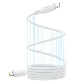 Кабель Baseus, USB-C->C PcG 240W 1m, White (BAS-P1037680021100) фото #1