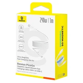 Кабель Baseus, USB-C->C PcG 240W 1m, White (BAS-P1037680021100) фото #3