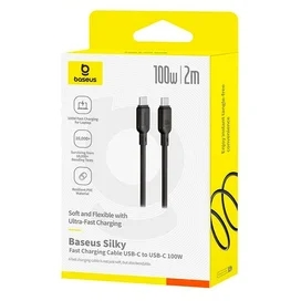 Кабель Baseus, USB-C->C SY 100W 2m, Black (BAS-P1037770411301) фото #4