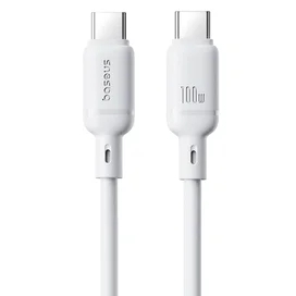 Кабель Baseus, USB-C->C SY 100W 2m, White (BAS-P1037770421301) фото
