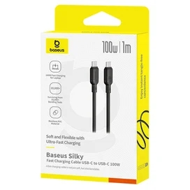 Кабель Baseus, USB-C->C SY 100W 1m, Black (BAS-P1037770411300) фото #4