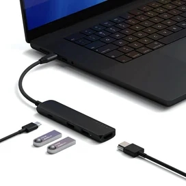 Мульти-портты адаптер Satechi Slim 4, қара фото #3