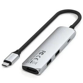 Мульти-портты адаптер Satechi Slim 4, сұр фото #2