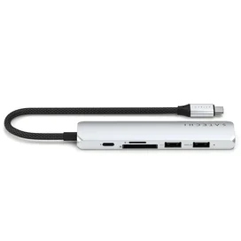 Мульти-портты адаптер Satechi Slim 6, сұр фото #1