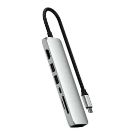 Мульти-портты адаптер Satechi Slim 7, сұр фото