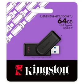 USB Флешка 64Gb Kingston USB3.2 Gen1 Black Data Traveler Exodia S (DTXS/64GB) фото #2