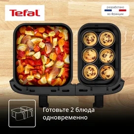 Tefal Dual Easy Fry XXL EY-9428E0 Аэрогрилі фото #4
