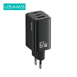 USAMS қуат адаптері USB-С 67W, Black (CC265TC01) фото
