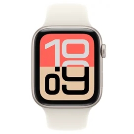 Смарт Часы Apple Watch SE 3 GPS 44mm Starlight Aluminium Case with Starlight Sport Band - M/L (MEHJ4RK/A) фото #1