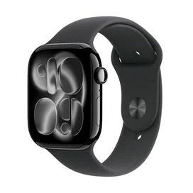 Apple Watch Series 11 Смарт сағаты GPS 46mm Jet Black Aluminium Case with Black Sport Band - M/L (MEUX4RK/A) фото