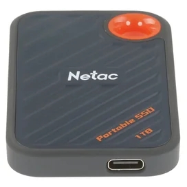 Внешний SSD 1TB Netac ZX20 USB 3.2 Gen2 Type C Black (NT01ZX20-001T-32BL) фото #2