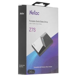 Внешний SSD 240GB Netac Z7S USB 3.2 Gen2 Type C Black (NT01Z7S-240G-32BK) фото #3