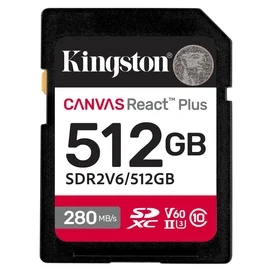 SD 512GB Kingston Canvas React Plus, UHS-II жад картасы (SDR2V6/512GB) фото