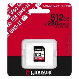 SD 512GB Kingston Canvas React Plus, UHS-II жад картасы (SDR2V6/512GB) фото #2