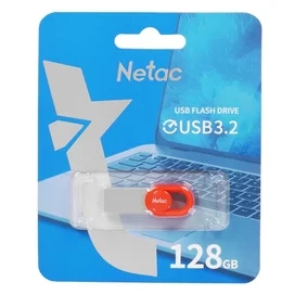 USB Флешка 128GB Netac UM2N USB 3.2 Red (NT03UM2N-128G-32RE) фото