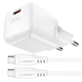 ACEFAST pарядтағыш, 1*USB-C, mini PD30W GaN, white (A77wt - ACEFAST) фото