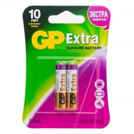Батарейка AAA 2 шт GP Extra фото